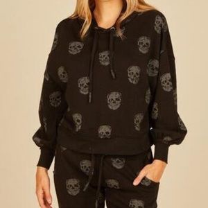 Vintage Havana Black Skull Hoodie